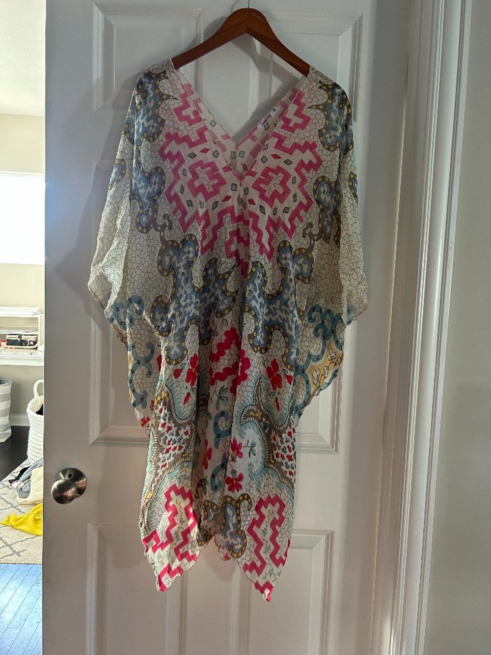 new JOHNNY WAS tie side kimono tunic blouse 1x